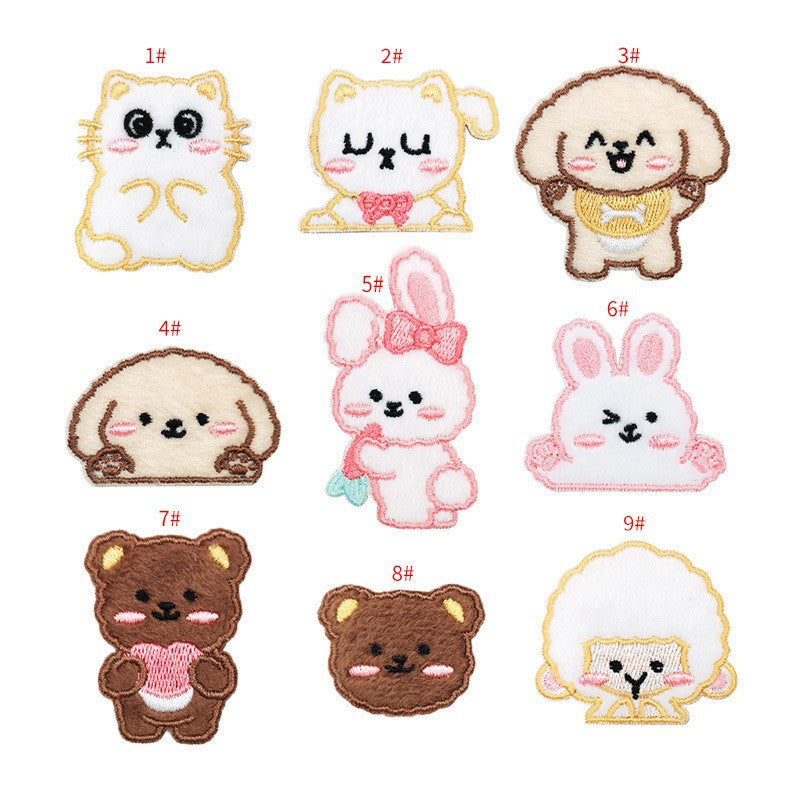 Wholesale Computer embroidered plush cartoon bear patch